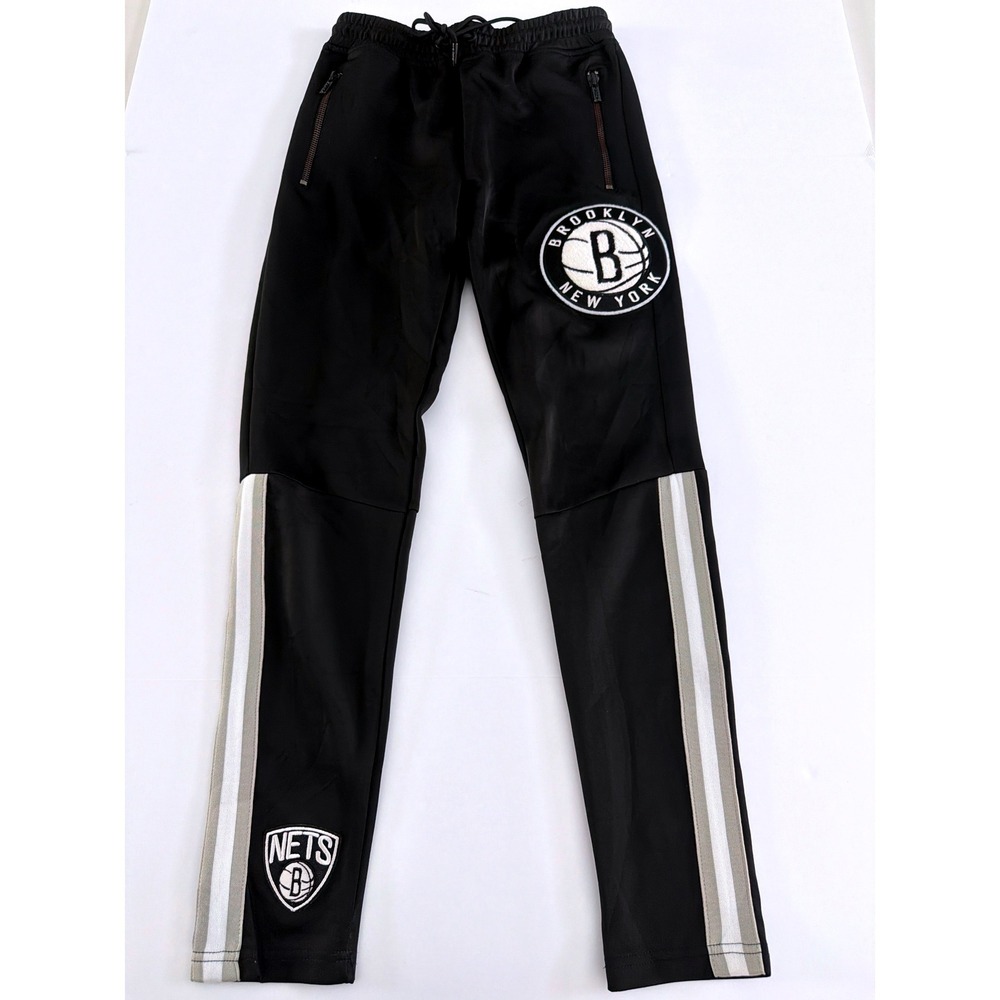 Pro Standard Brooklyn Nets Track Pants Mens Sm Black NBA Luxury Joggers Vintage
